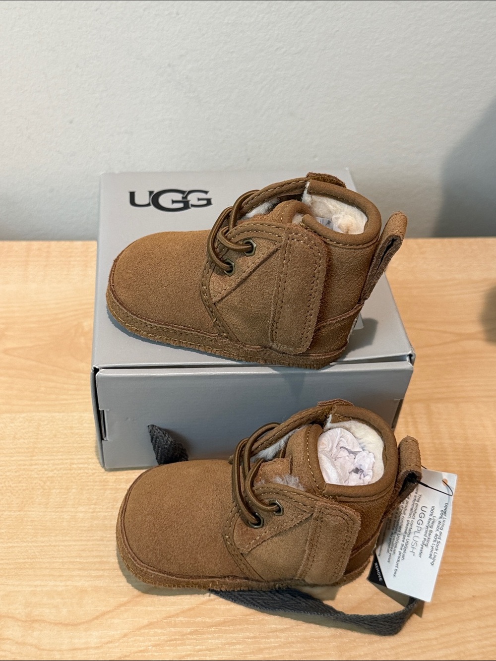 UGG Baby Nuemel Chestnut Suede Fleece Lined Chukka Boot - 1 - New